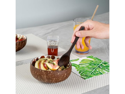 Салатная чаша Асаи Набор Ручная работа Удобные Кокосовые Мозаичные Половинки