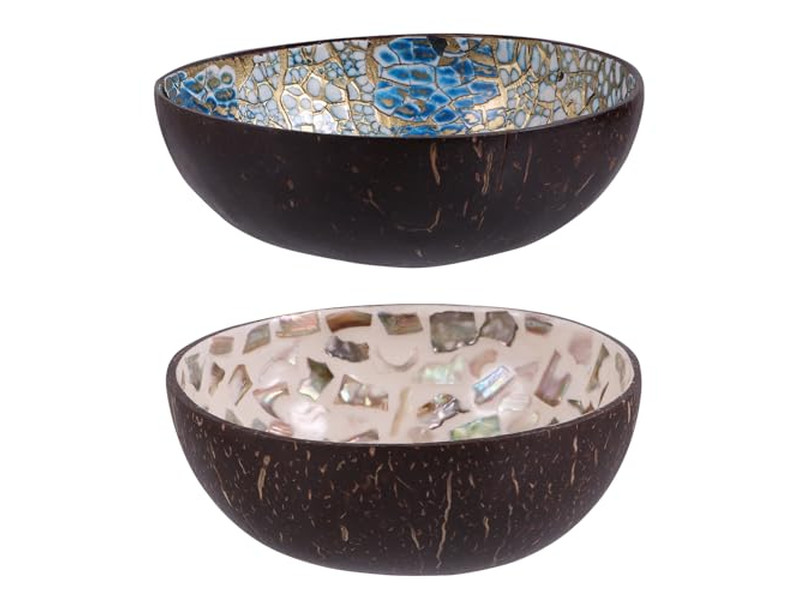 Резная кокосовая чаша Последние чаши Лаковая уникальная узорчатая кластерная чаша Ложки