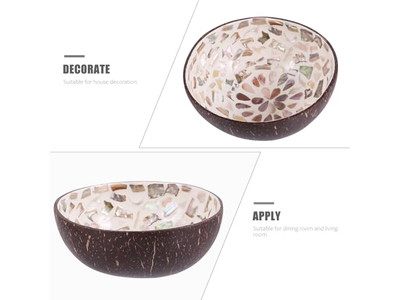 Резная кокосовая чаша Последние чаши Лаковая уникальная узорчатая кластерная чаша Ложки