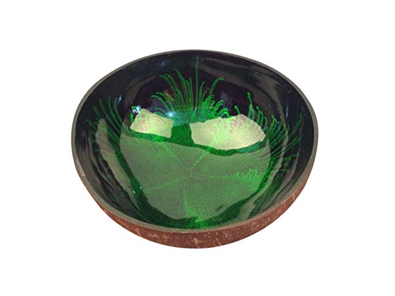 Кокосовая чаша с логотипом, лакированная, австралийская основа, индонезийский ароматный воск