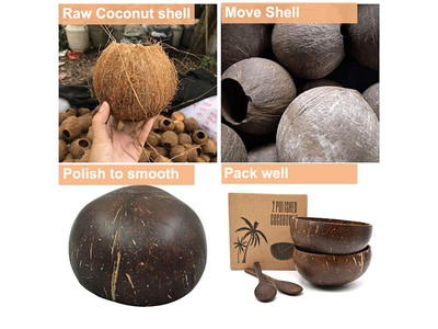 Кокосовые чаши Фабрика Чаша для мороженого Изготовленная Десерт Лаковая Многоразовая