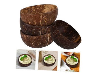 Ужин Кокосовая Чаша Пустые Чаши Ручные Изделия Скорлупа Спум Маленькая Простая