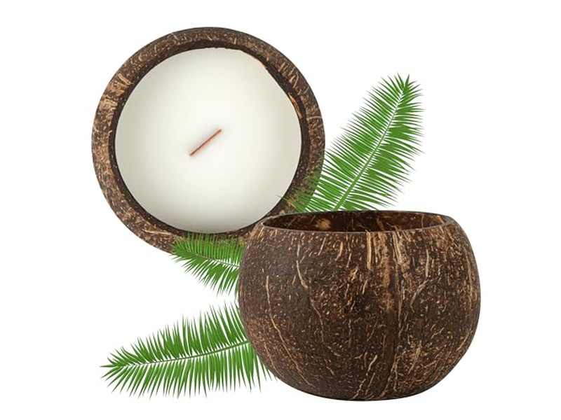 Свежие органические кокосы Продающие кокосовые скорлупы Ручная работа Коко чаша Воск