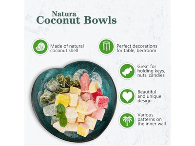 Набор деревянных мисок, большая кокосовая сырая крышка, горячие украшения, изделия ручной работы