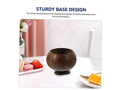 100% кокосовые миски, кокосовая скорлупа, грубая чаша, джамбо 12 см, закуска, половина скорлупы