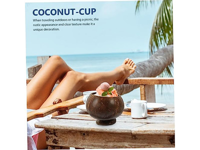 100% кокосовые миски, кокосовая скорлупа, грубая чаша, джамбо 12 см, закуска, половина скорлупы