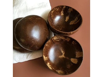 Кокосовая чаша с крышкой Деревянная ложка и чаша Асаи Чаши Ложки Большой салат 10 упаковка