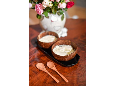 Джамбо Чаша для подачи Салатные чаши Скорлупы 500 мл Кокосовая скорлупа Оптовая деревянная свеча