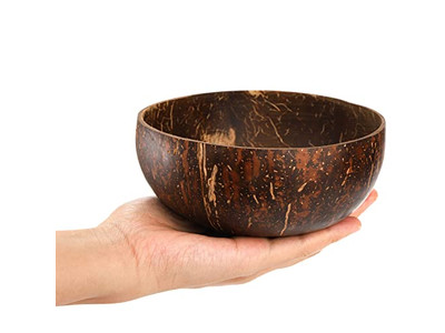 Сервировочная чаша Бамбуковые миски Кокосы Кокосовые вилки Кокосовая чаша Ложка Подставка Тарелка